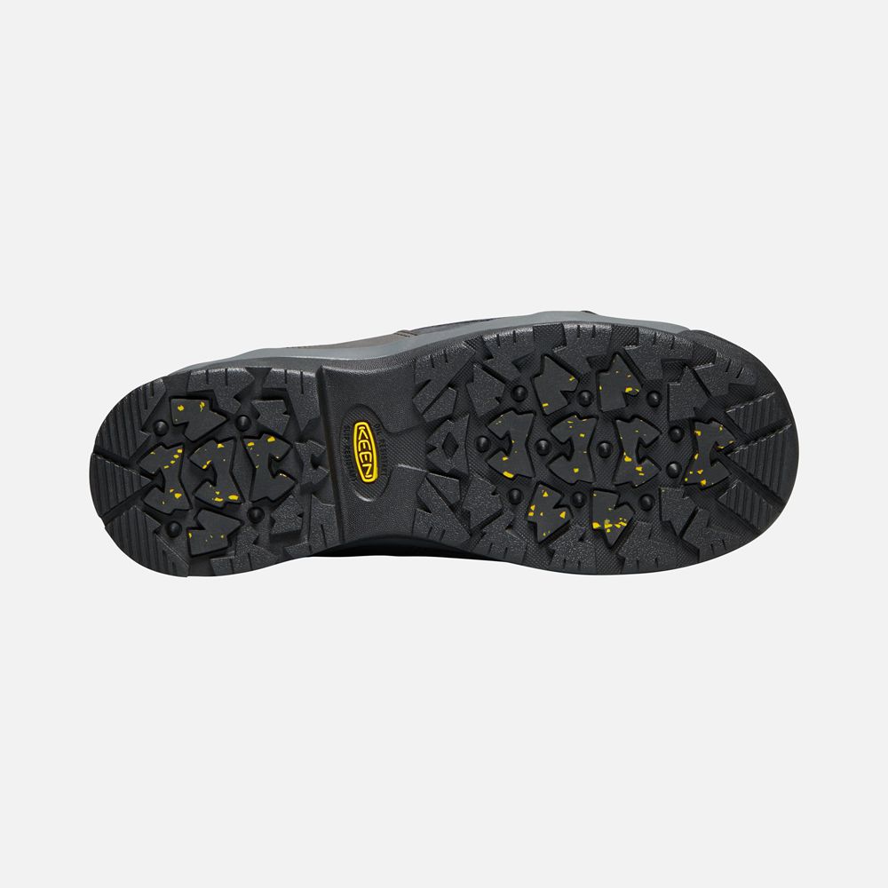 Keen Trekking Bot Erkek Koyu Gri - Davenport 6\" Insulated Waterproof (Composite Toe) - Türkiye JGXY0